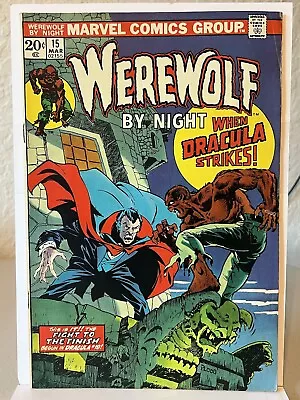 Buy Werewolf By Night #15 * 1st Dracula Vs Werewolf * 1974 Marvel * MID GRADE • 23.71£