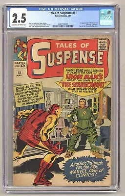 Buy Tales Of Suspense 51 (CGC 2.5) Iron Man 1st App. Scarecrow Kirby Cover 1964 N962 • 55.41£