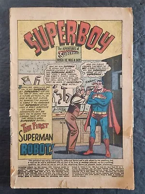 Buy 1959 DC ADVENTURE COMICS #265 SILVER AGE 1st SUPERMAN ROBOT, SUPERBOY NO COVER • 4£