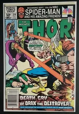 Buy THE MIGHTY THOR #314 Marvel Comics 1981  Death Cry Of Drax  Vintage • 3.99£