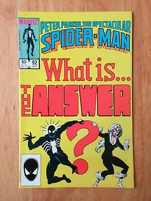 Buy PETER PARKER, THE SPECTACULAR SPIDER MAN #92 **Black Cat!** (VF/NM) • 7.93£