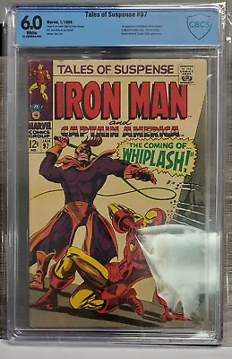 Buy Tales Of Suspense #97 CBCS 6.0 White Pages 1968 1st Whiplash Jack Kirby Stan Lee • 79.95£