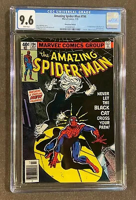 Buy Amazing Spider-Man #194 CGC 9.6 1979 1st App. Black Cat White Pages Newsstand Ed • 1,524.11£