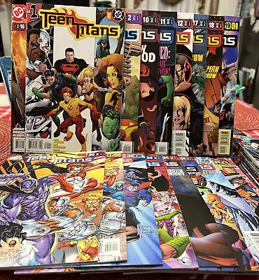 Buy Teen Titans #1-3,6,7,9-12,16-37,38,40-50,53-56,58-62,64,65,67,71,73,74,77,78,81 • 70.45£