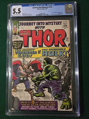 Buy Journey Into Mystery #112  Cgc 5.5 Hulk Vs Thor Classic Cover!  • 217.69£