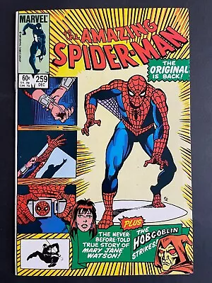 Buy Amazing Spider-Man #259 - Hobgoblin Mary Jane Origin Marvel 1984 Comics • 15.57£