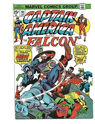 Buy Captain America #181 (1975) 1st App. Roscoe Simons High Grade VF/NM 9.0 • 19.79£