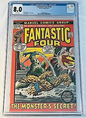 Buy Fantastic Four #125 -  CGC 8.0 - Stan Lee - Marvel 1972 • 51.91£
