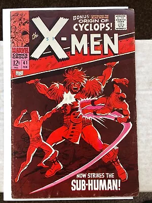 Buy X-Men 41 (1968) 1st App Of Grotesk. Cyclops Origin Story, Cents • 26.99£