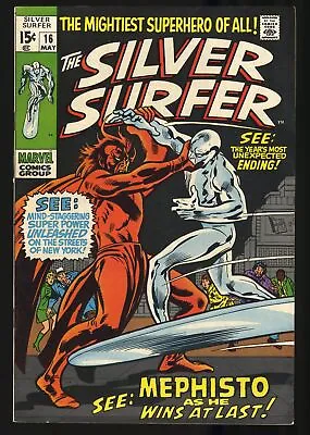 Buy Silver Surfer #16 VF 8.0 Vs Mephisto! Nick Fury! Buscema/Stone Cover! Marvel • 120.64£