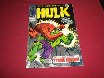 Buy BX1 Incredible Hulk #106 Marvel 1968 Comic 5.0 Silver Age MISSING LINK! SEE STOR • 13.82£