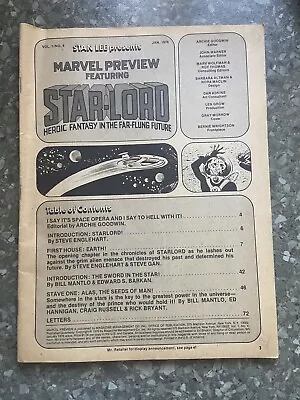 Buy MARVEL PREVIEW #4 JANUARY 1976 FIRST APP.  STAR-LORD  - Missing Cover • 25£