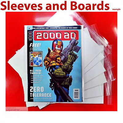 Buy 2000AD Size Comic Bags ONLY, Resealable/Tape Seal Size4 A4+ X 100 Fits # 1 Up . • 21.99£