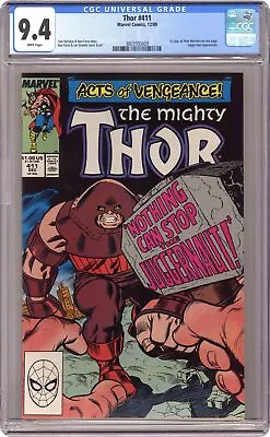 Buy Thor #411 CGC 9.4 1989 3803593009 1st New Warriors (cameo) • 64.04£