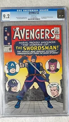 Buy Avengers #19 - CGC 9.2 (First Appearance Of Swordsman) Rare High Grade • 500£