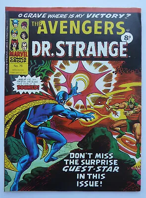 Buy The Avengers #75 - Dr Strange Marvel Comics Group UK 22 February 1975 VF- 7.5 • 7.25£