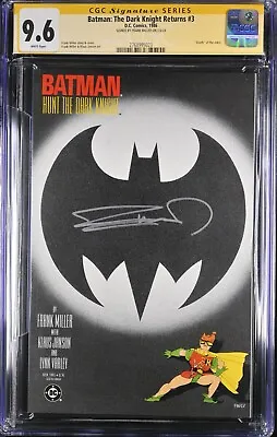 Buy The Dark Knight Returns #3 CGC SS 9.6 SIGNED Frank Miller 1st Print Batman 1986 • 231.85£