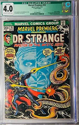 Buy 1973 Marvel Premiere.10 CGC 4.0  QUALIFIED Doctor Strange. 1st App Shama-Gorath. • 140.32£
