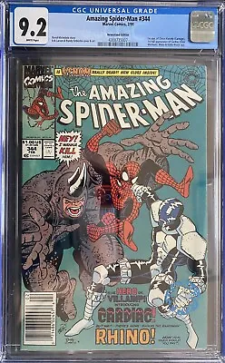 Buy Marvel Comics 1991 Amazing Spider-man #344 Cgc 9.2 White Pages Newsstand 1st Key • 79.94£