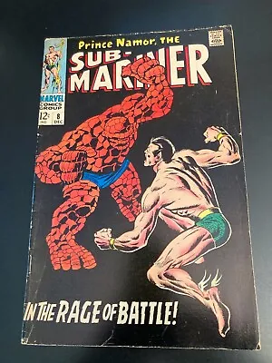 Buy SUB-MARINER #8 *Thing/Subby Key!* Marvel/1968 *Super Bright & Glossy!* • 41.27£