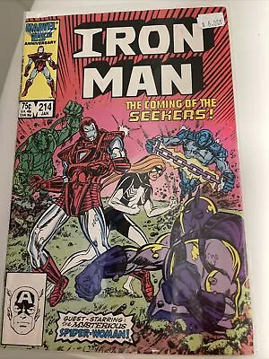 Buy Iron Man #214 Marvel Comics 1987 Debut Of New Spider-Woman Costume • 7.91£
