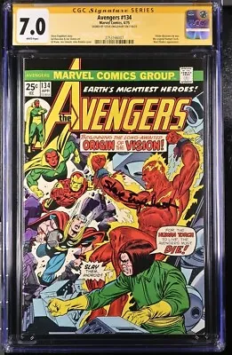 Buy Avengers #134 Marvel Comics CGC Signature Series 7.0 Signed Steve Englehart • 160.82£