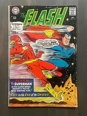 Buy 💥 Flash Vol 1 # 175 1967 2nd Superman Vs The Flash Race Silver Age DC Key 💥 • 39.90£