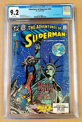 Buy Adventures Of Superman #465 CGC 9.2 #2021543006 (1990, DC) 1st Hank Henshaw • 39.51£