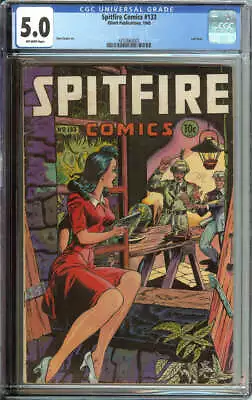 Buy Spitfire Comics #133 Cgc 5.0 Ow Pages // Last Issue 1945 • 1,187.01£