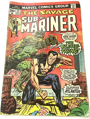 Buy The Savage Sub Mariner #72 -  1974 Last Issue - Bronze Age • 3.96£