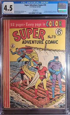 Buy 1950 Super Adventures Comics 79 CGC 4.5 Batman Superman Robin World's Finest • 205.80£