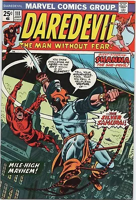 Buy Daredevil #111 1st. App Silver Samurai & Shanna 'She-Devil'  (Marvel 1964) • 59.96£