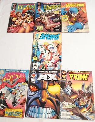 Buy 7 Malibu Comics Prime 14 Elven 1, 2 Man Called A-X 0, Man Of War 2 Protectors 10 • 7.18£