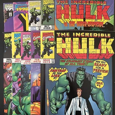 Buy The Incredible Hulk #468 469 470 472 472 473 474 & 1998 Annual Lot Of 9 Comics • 47.32£