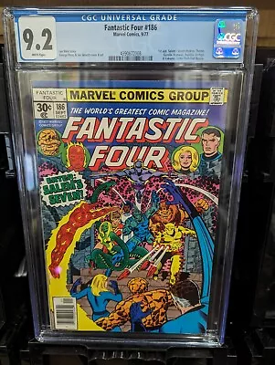 Buy Fantastic Four #186 1977 Marvel Comics CGC 9.2 NM- • 84.81£