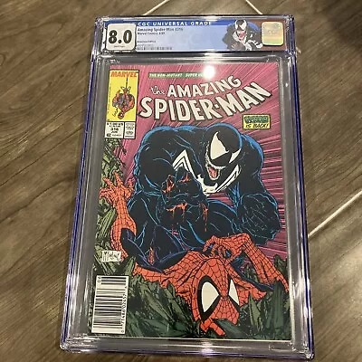 Buy Amazing Spider-Man #316 CGC 8.0 Newsstand Edition 1st Venom Cover Custom Label • 112.60£