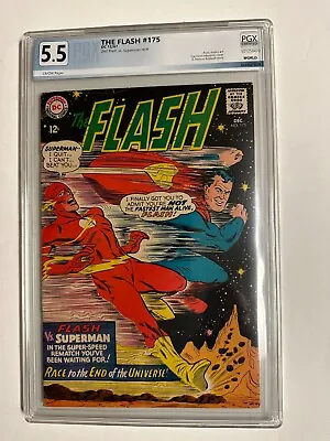 Buy Flash #175 (D.C Comics, 1967) PGX Graded 5.5 Cream/OW Pages Superman Race • 89.16£