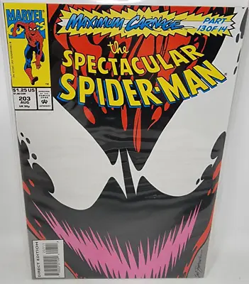 Buy Spectacular Spider-man #203 Carnage App *1993* 9.4 • 8.19£
