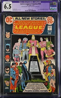 Buy Justice League Of America 100 8/72 D.C. Comics CGC 6.5 Restored • 28.85£