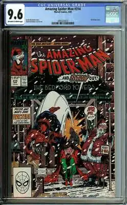 Buy Amazing Spider-man #314 Cgc 9.6 Ow/wh Pages // Christmas Cover 1989 • 71.24£