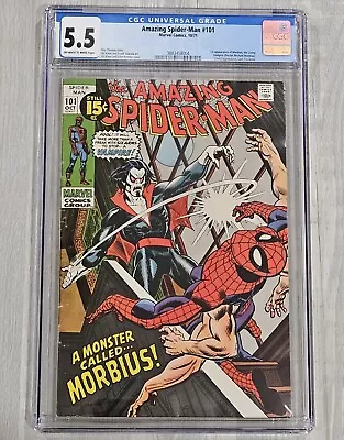Buy The Amazing Spider-Man #101  CGC 5.5. First Morbius • 202.73£