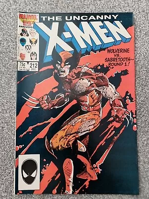 Buy The Uncanny X-men Issue #212  1986  Marvel 1st Appearance Sabertooth Wolverine • 9.99£
