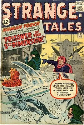 Buy Strange Tales   # 103   VERY GOOD   December  1962   Tape On Spine   STAN LEE • 88.47£