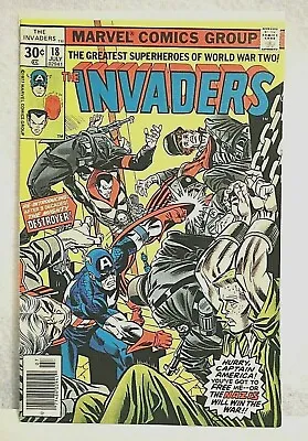 Buy MARVEL The Invaders #18  The Mighty Destroyer  Gil Kane Cover July 1977  • 7.17£