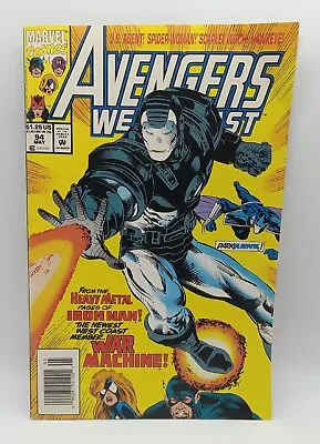 Buy West Coast Avengers #94 - 1st App Rhodes As War Machine- Newsstand - Marvel • 19.99£