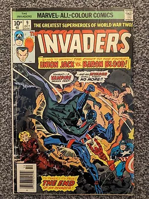 Buy The Invaders 9. Marvel 1976. Union Jack, Baron Blood. Combined Postage • 2.49£