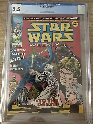 Buy CGC 5.5 - Star Wars Weekly #8 - 29 Mar 1978 - Marvel UK - Darth Vader - RARE • 399.97£