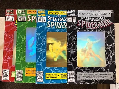 Buy Amazing 365, Spider-Man 26, Web Of 90, Spectacular 189, Hologram Cover • 59.99£