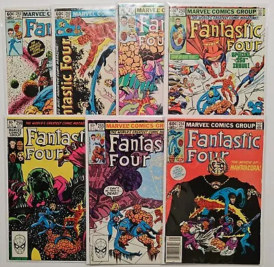 Buy Fantastic 4 Four #250-256 (251 252 253 254 255) NEWSSTAND MARVEL 1983 SET LOT • 15.74£