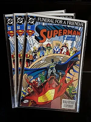 Buy DC Comics  Superman #76, 3x Copies Vol 2, NM- Condition- Unread!! • 18.39£